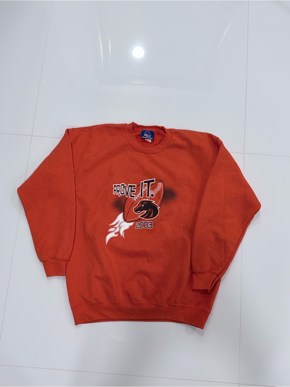 U Vintage Boise State Broncos Crewneck 2003 Orange Sweatshirt